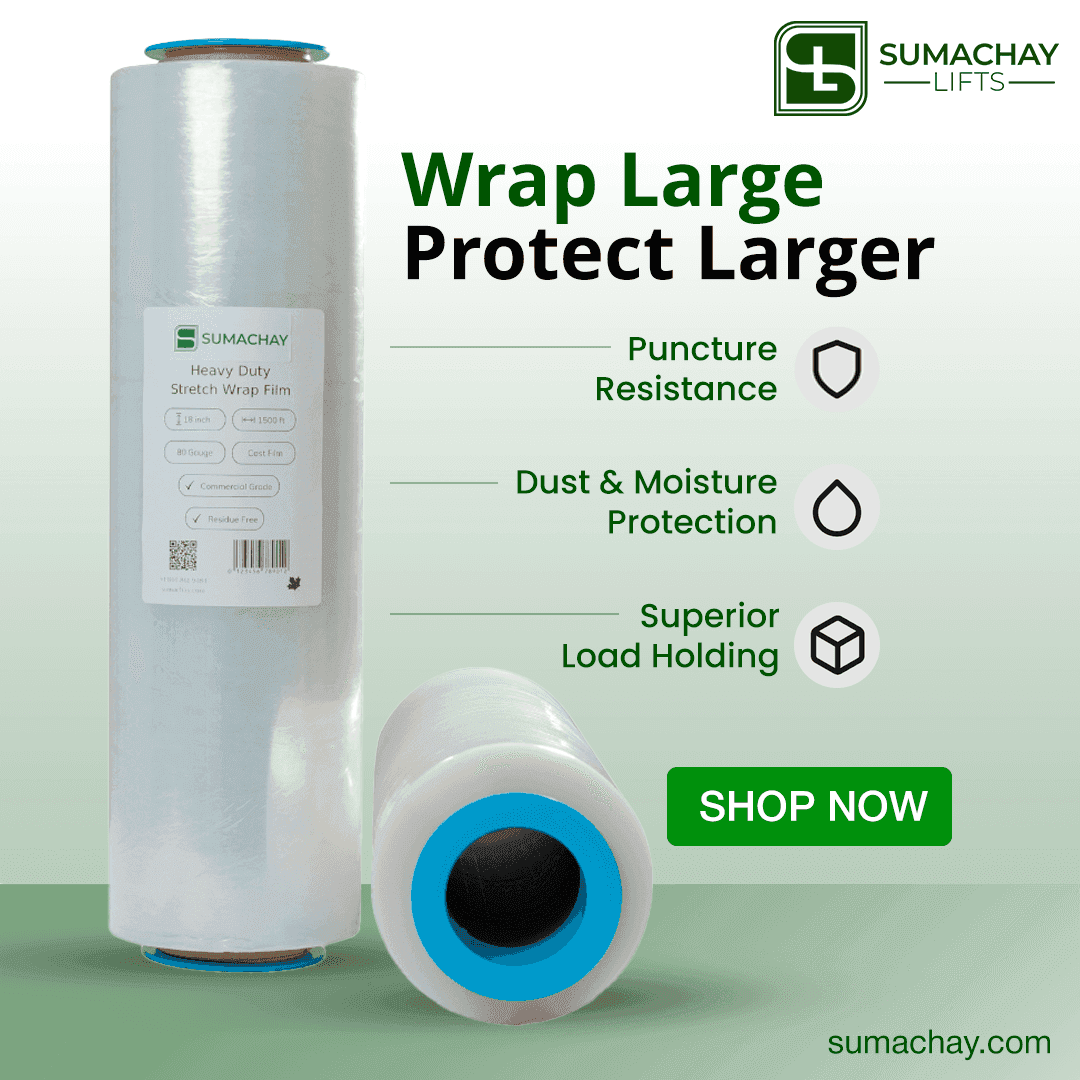 ProStretch 18 Inch Stretch Wrap 80 Gauge - 1500 Feet Length - Sumachay