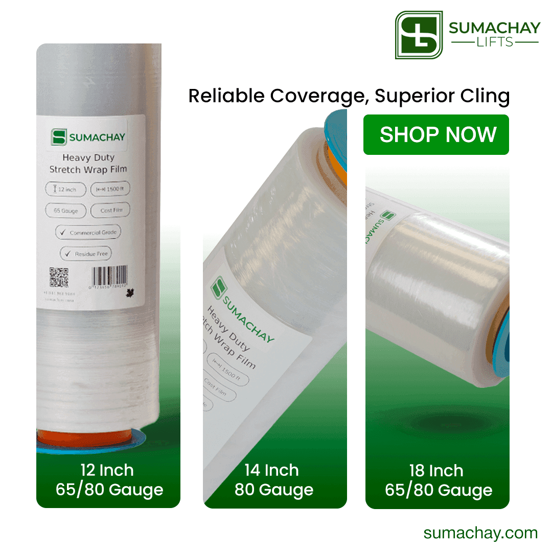 ProStretch 18 Inch Stretch Wrap 80 Gauge - 1500 Feet Length - Sumachay